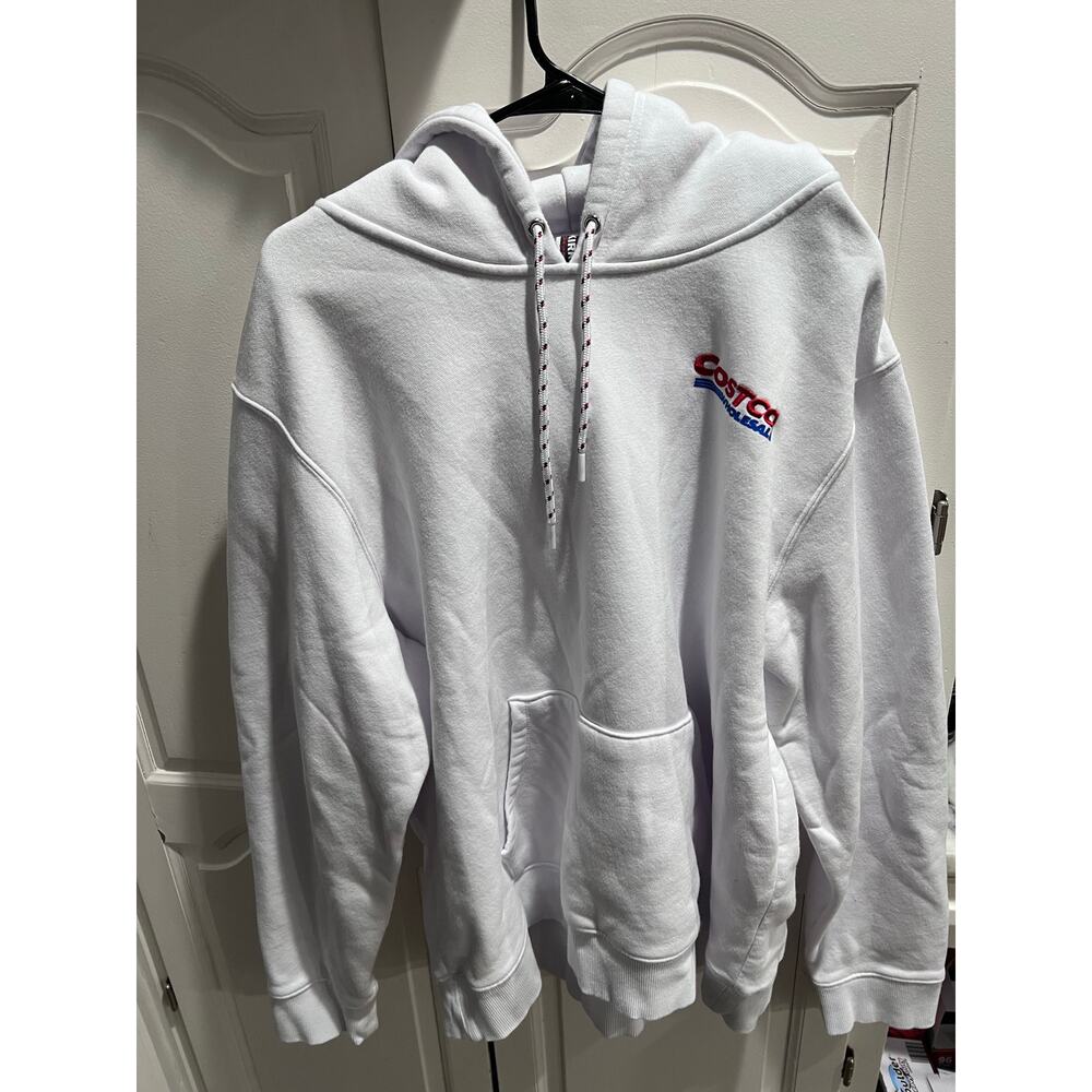 Kirkland Signature Costco White Hoodie Men’s XXL Pullover Sweatshirt